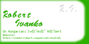 robert ivanko business card